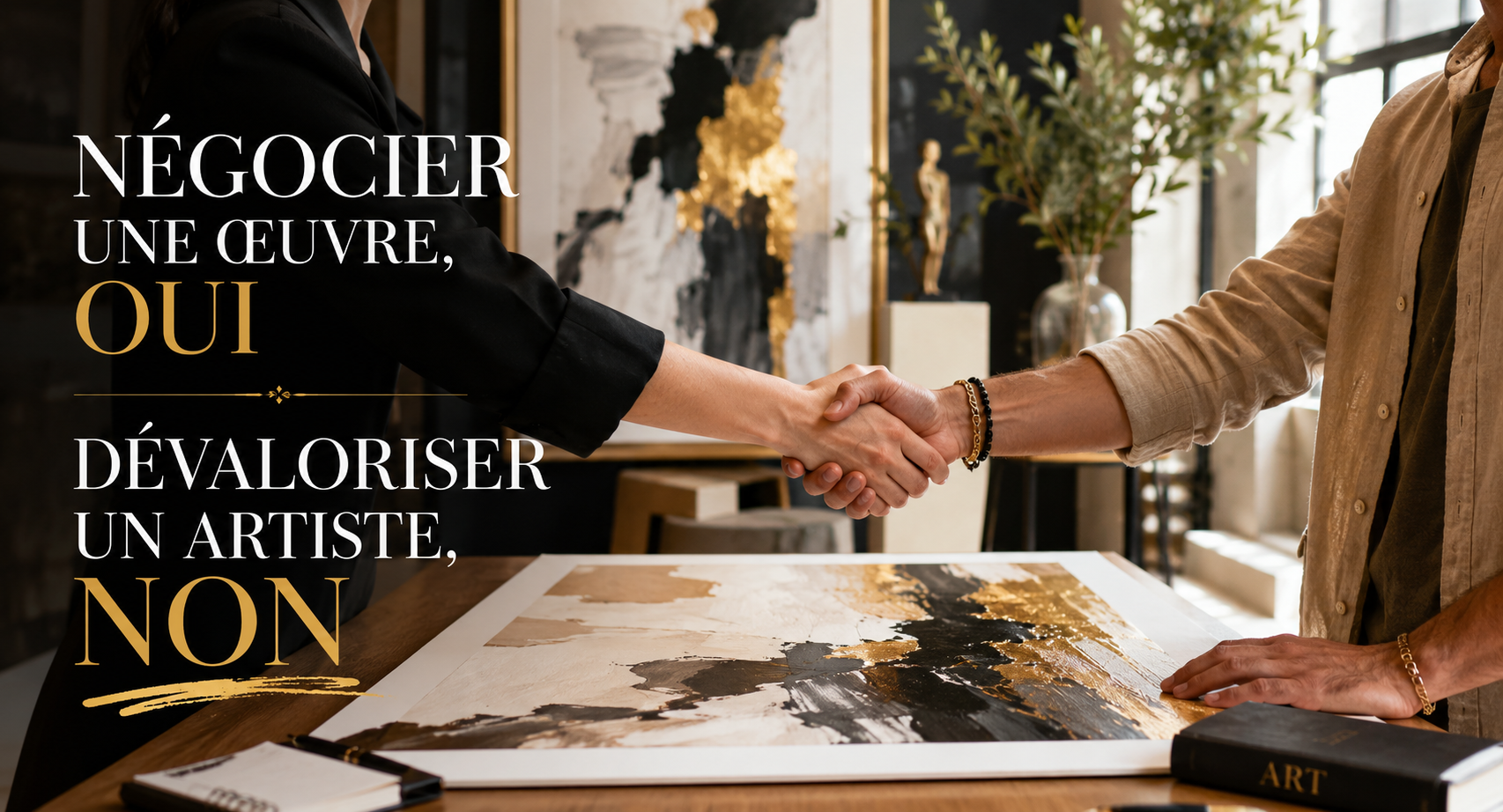 Négocier une oeuvre, oui. Dévaloriser un artiste, non