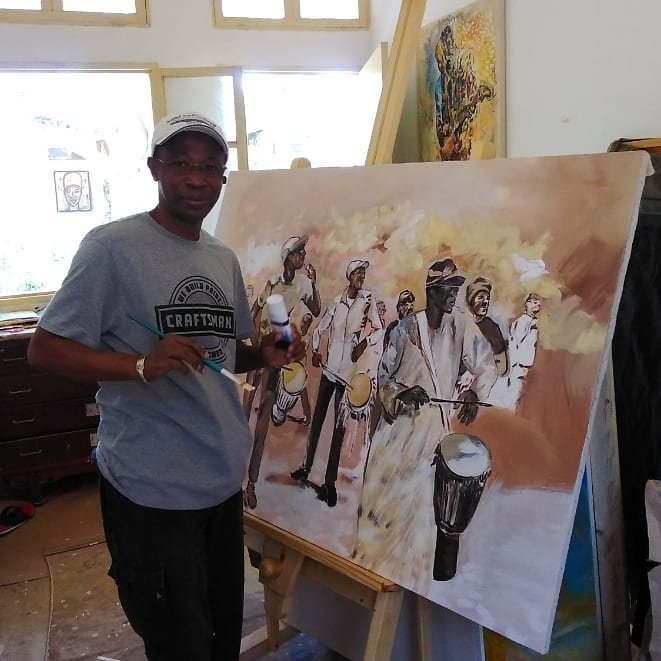 Sylvain Domingo Adékoulé : l'artiste peintre et le Professeur d'Art